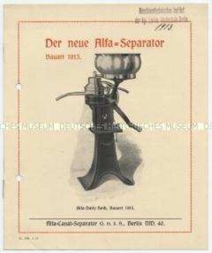 Der neue Alfa-Separator, Bauart 1913.