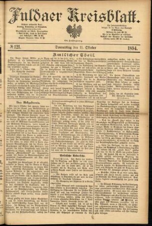 Ausgabe vom Donnerstag, den 11. Oktober 1894.