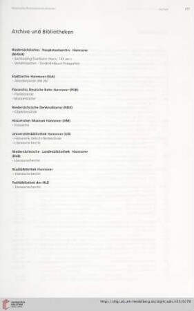 Archive und Bibliotheken