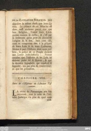 Chapitre VIII. Suite de l'Histoire de l'Ancien Testament.