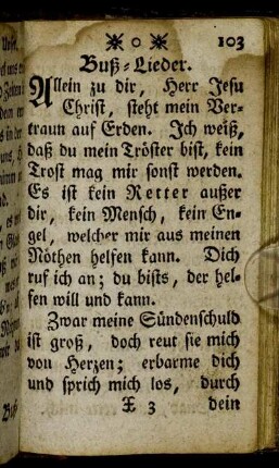 Buß-Lieder.