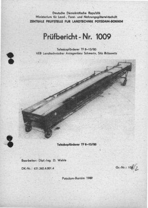 Teleskopförderer TF 8-15/80