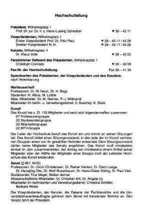 Hochschulleitung