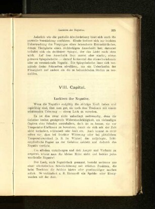 VIII. Capitel. Lackiren der Negative.
