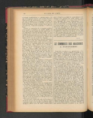Le Commerce des Arachides.