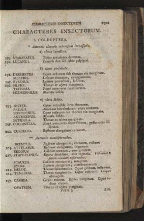 Characteres Insectorum