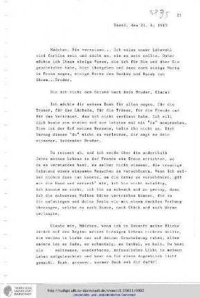Brief vom 21.04.1913