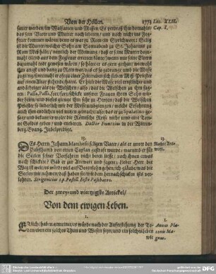 Der zwey- und viertzigste Artickel, Von dem ewigen Leben