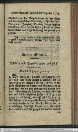 Fünfter Abschnitt. Pflichten und Tugenden gegen uns selbst