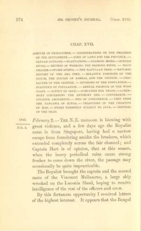 Chap. XVII. Arrival of despatches ...