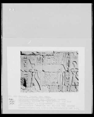 Ramses 2. vor Gottesfrau, Gottesmutter, grossen königlichen Gemahlin und Herrin der Länder Ahmes-Norferetari