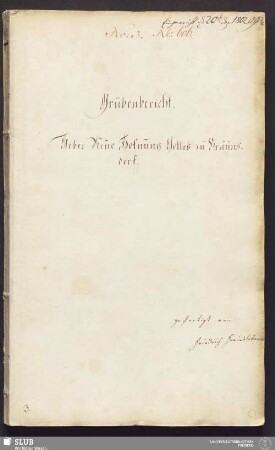 Grubenbericht. Ueber Neue Hofnung Gottes zu Bräunsdorf - 17.6512 4.