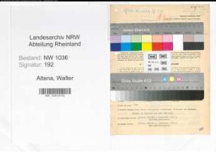 Entnazifizierung Walter Altena , geb. 12.06.1906 (Ingenieur)