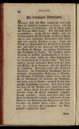 Die vereinigten Niederlande.