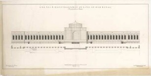Fick, Roderich; Linz an der Donau (Österreich); Hauptbahnhof mit Kino, Hotel und Läden - Ansicht von Norden