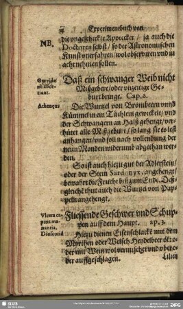 Daß ein schwanger Weib nicht Mißgebere, oder unzeitige Geburt bringe. Cap. 2