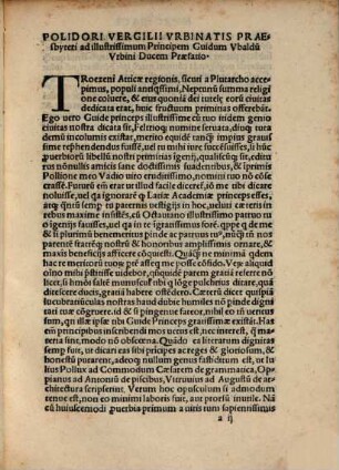 Polydori Vergilii ... Proverbiorum liber : q[uo] paroemiae insigniores omniu[m] fere scriptorum luculentissima enarratione explicantur