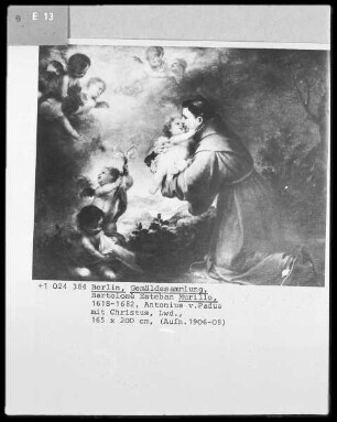 Der heilige Antonius von Padua mit dem Christkind