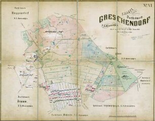 N° VI; Charte von der Dorffeldmark Greschendorf. D.A. Grevesmühlen