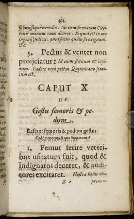 Caput X De Gestu femoris & pedum.