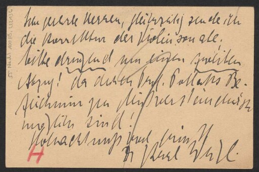 Brief an B. Schott's Söhne : 05.07.1924