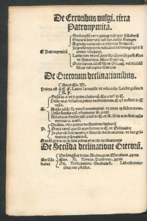 De Grecorum declinationibus.