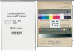 Entnazifizierung Marie Kettler , geb. 23.06.1907 (Haendler)