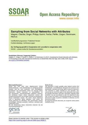 Sampling from Social Networks with Attributes