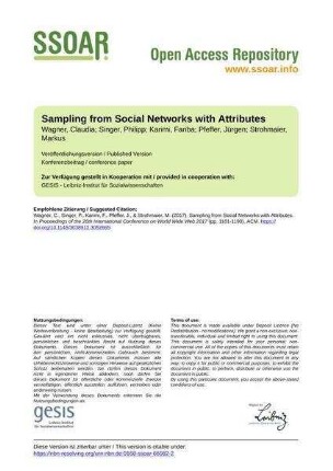 Sampling from Social Networks with Attributes