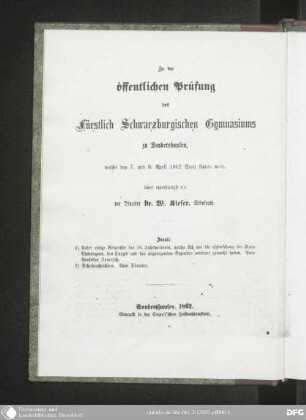 Über einige Botaniker des 16. Jahrhunderts, welche sich um die Erforschung der Flora Thüringens, des Harzes und der angrenzenden Gegenden verdient gemacht haben
