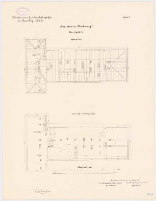 Gerichtsgefängnis, Lauenburg: Grundriss Dachgeschoss, Sparrenlage 1:100