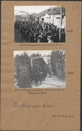 Serbische Kriegsgefangene im Marsche durch Krusevac