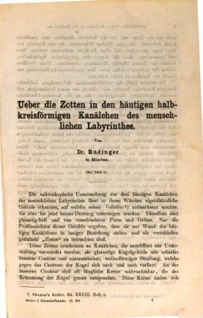 Archiv für Ohrenheilkunde. 2. 1867