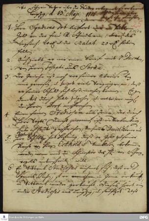 Brief von Heinrich Julius Elers an August Hermann Francke.