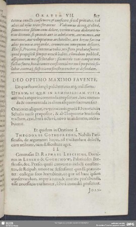 Deo Optimo Maximo Favente, De quaestione longe pulcherrima arq