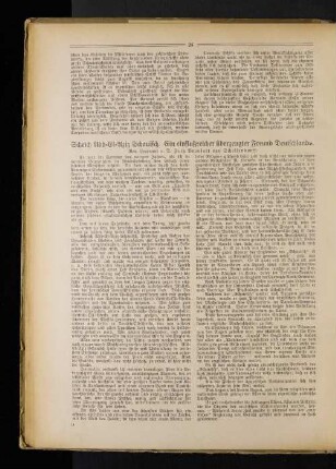 Scheich Abd=El=Aziz Schauisch. Ein einflußreicher überzeugter Freund Deutschlands.