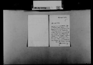 Schreiben von August Eisenlohr, Karlsruhe, an August Lamey: Dank für die Zusendung von Glückwünschen.