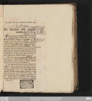 Tit. II. (VIII. 40.) De duobus reis constituendis.