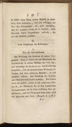 II. Vom Vergnügen am Erhabenen.