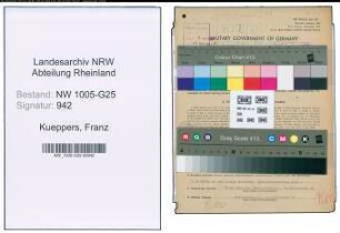 Entnazifizierung Franz Kueppers , geb. 31.05.1894 (Geschaeftsfuehrer)