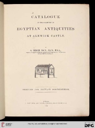 Catalogue of the collection of Egyptian antiquities at Alnwick Castle