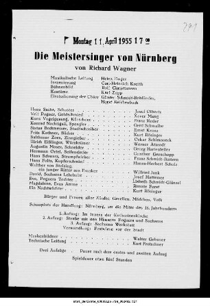 Die Meistersinger von Nürnberg