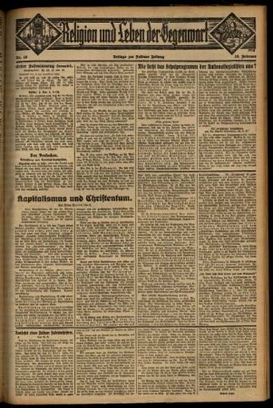Dritte Ausgabe vom Sonntag, den 22. Februar 1931.