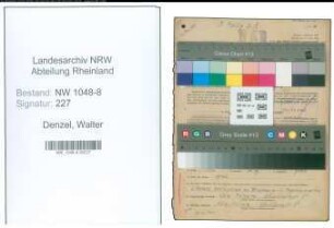 Entnazifizierung Walter Denzel , geb. 14.08.1897 (Ingenieur)