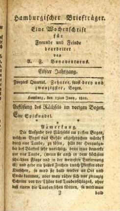 Zehnter, sonst drey und zwanzigster, Bogen