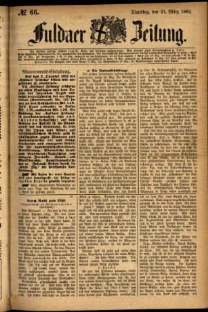 Ausgabe vom Dienstag, den 21. März 1882.