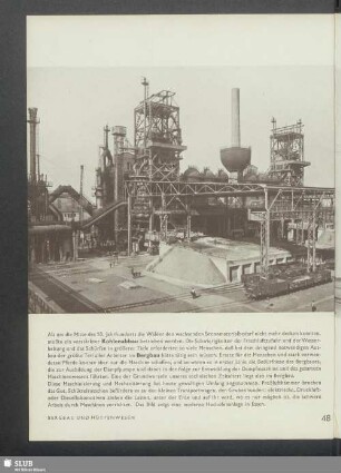 Kohlenabbau, Hochofenanlage in Essen