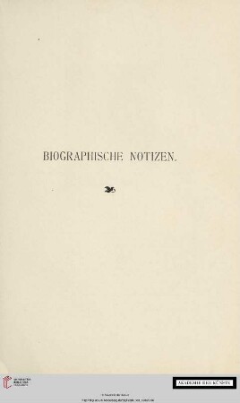 Biographische Notizen