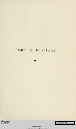Biographische Notizen