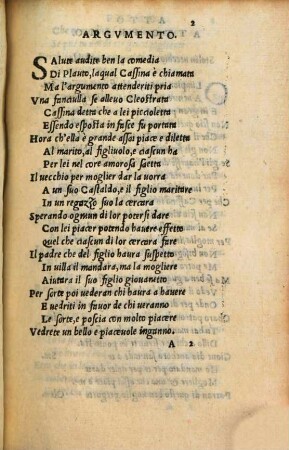 Cassina : Comedia di Plauto
